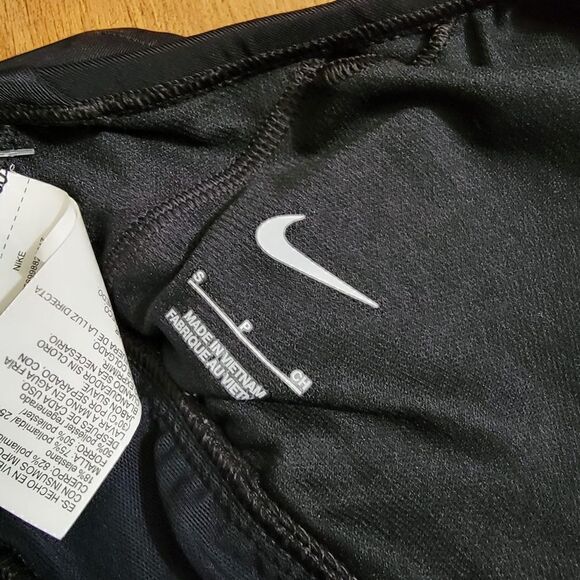 Nike Swim 2 Piece Bathing Suit Swimsuit Mesh Tankini Bikini Black White Size S - Picture 4 of 10